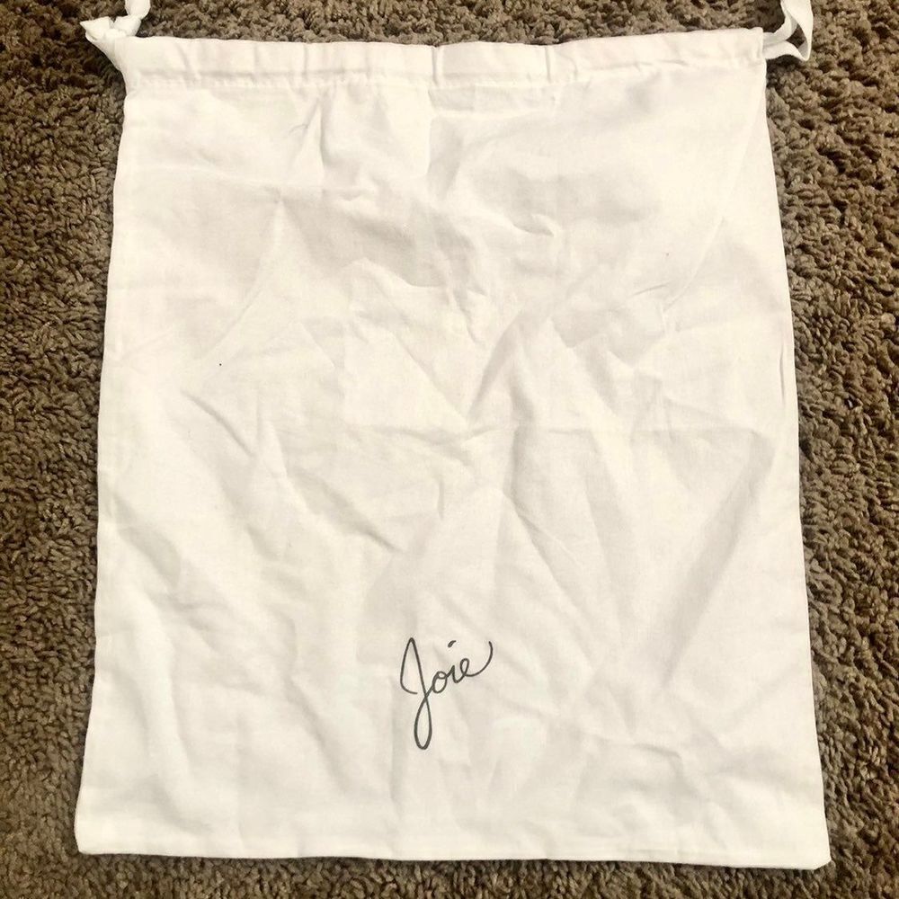 Joie white dust bag